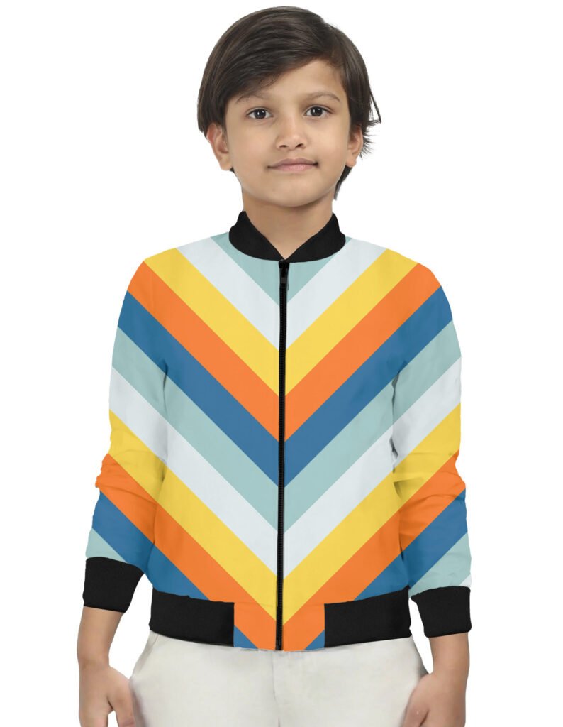 Tropicolor Chevron Kids Bomber Jacket
