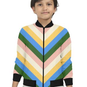 Tuscany Daze Chevron Kids Bomber Jacket
