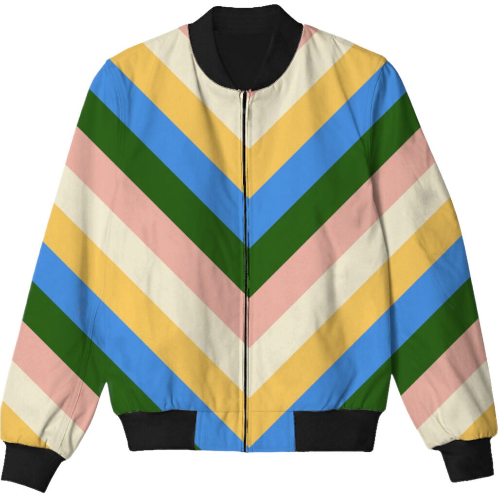 Tuscany Daze Chevron Kids Bomber Jacket