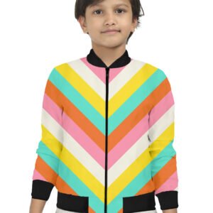 Vacation Vibes Chevron Kids Bomber Jacket