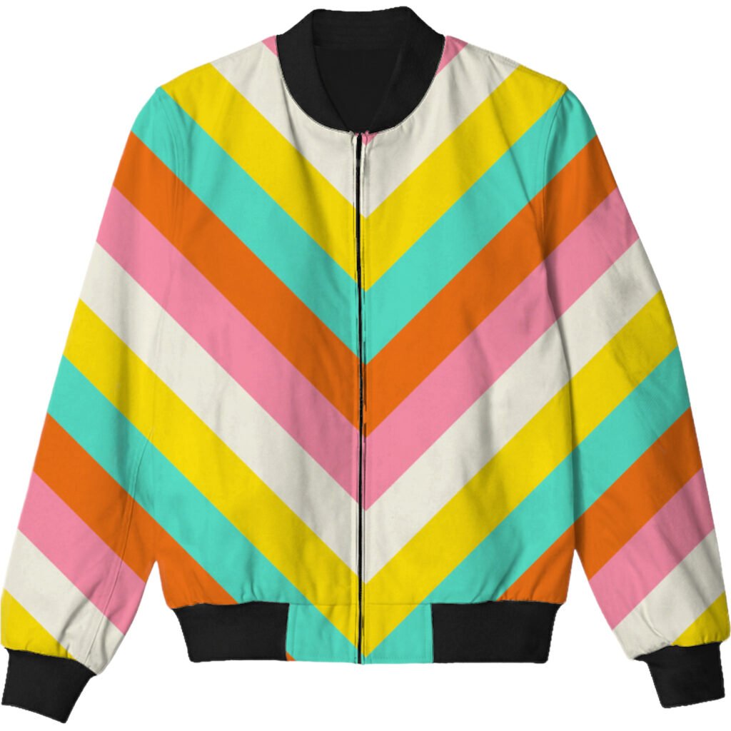 Vacation Vibes Chevron Kids Bomber Jacket
