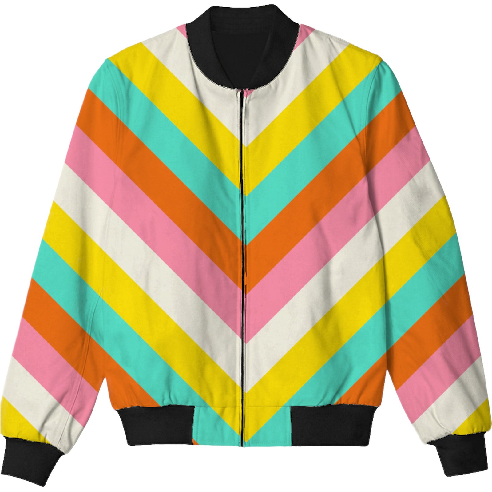 Vacation Vibes Chevron Kids Bomber Jacket - Image 3
