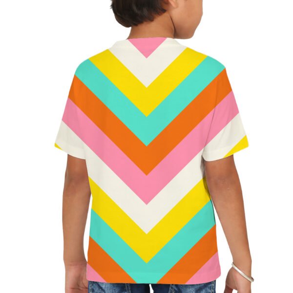 Vacation Vibes Chevron Kids T-Shirt - Image 2