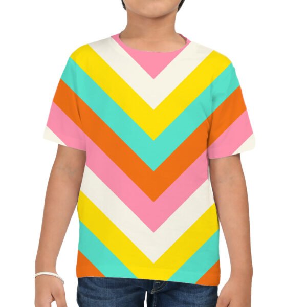 Vacation Vibes Chevron Kids T-Shirt - Image 3