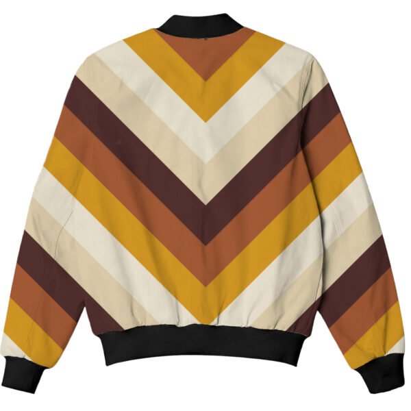 Wheat Whisper Chevron Kids Bomber Jacket - Image 2