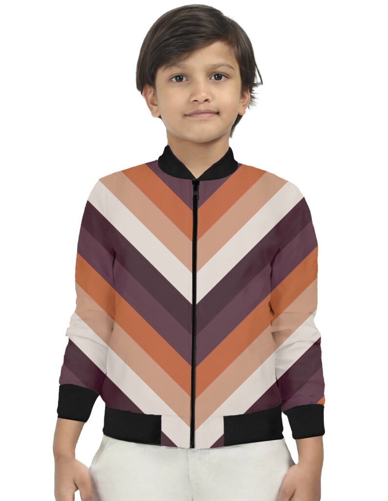 Wine Cellar Chevron Kids Bomber Jacket