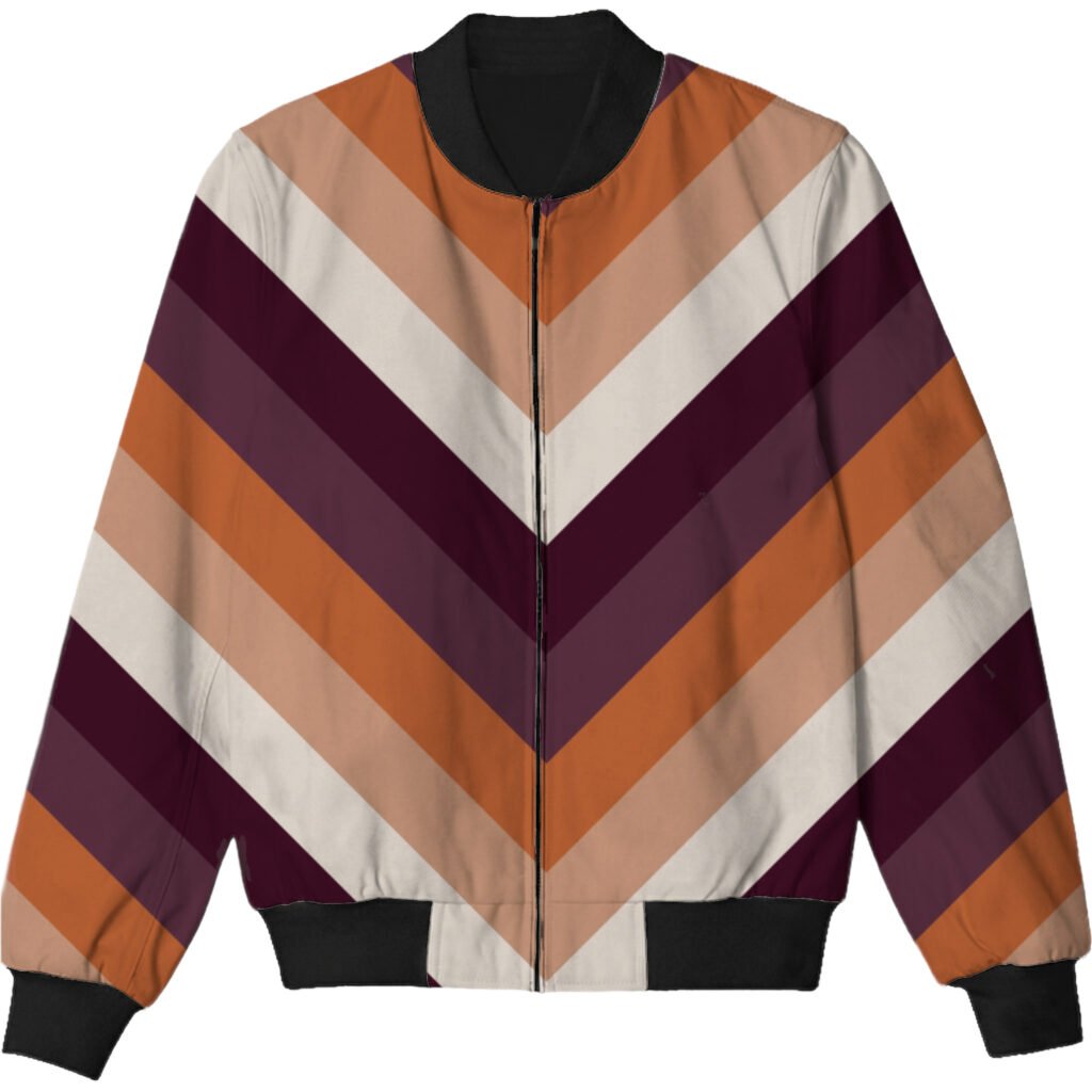 Wine Cellar Chevron Kids Bomber Jacket