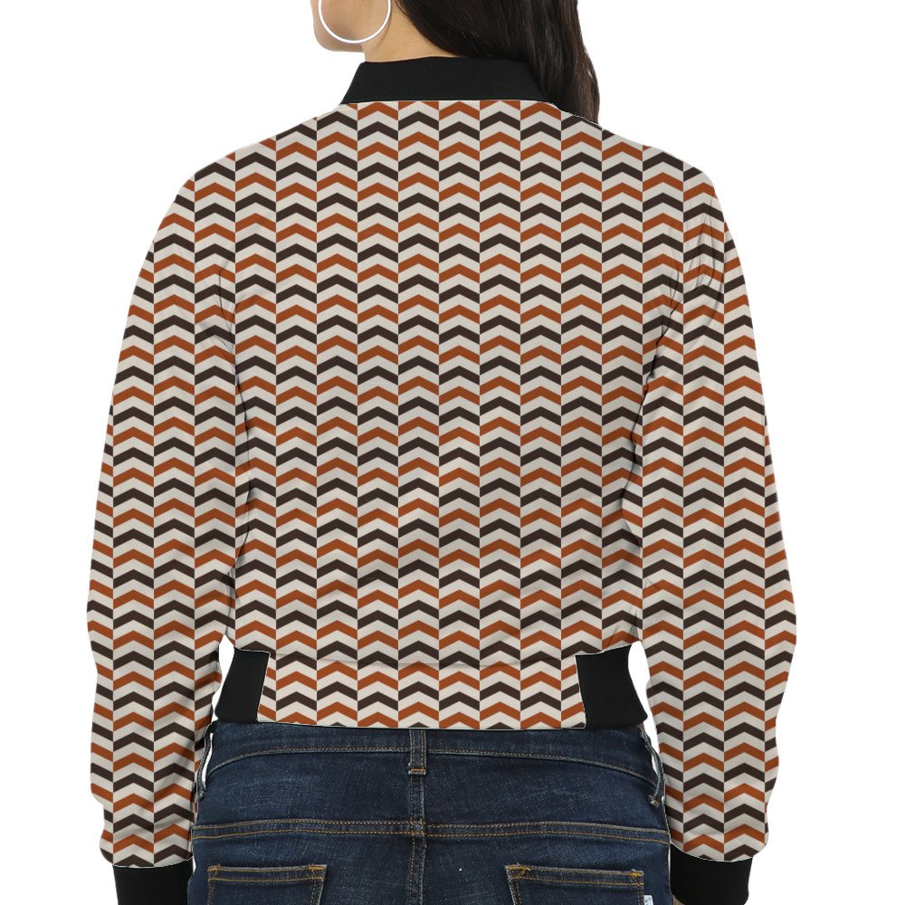 AmberFlame-1 HB5 Women Bomber Jacket - Image 2