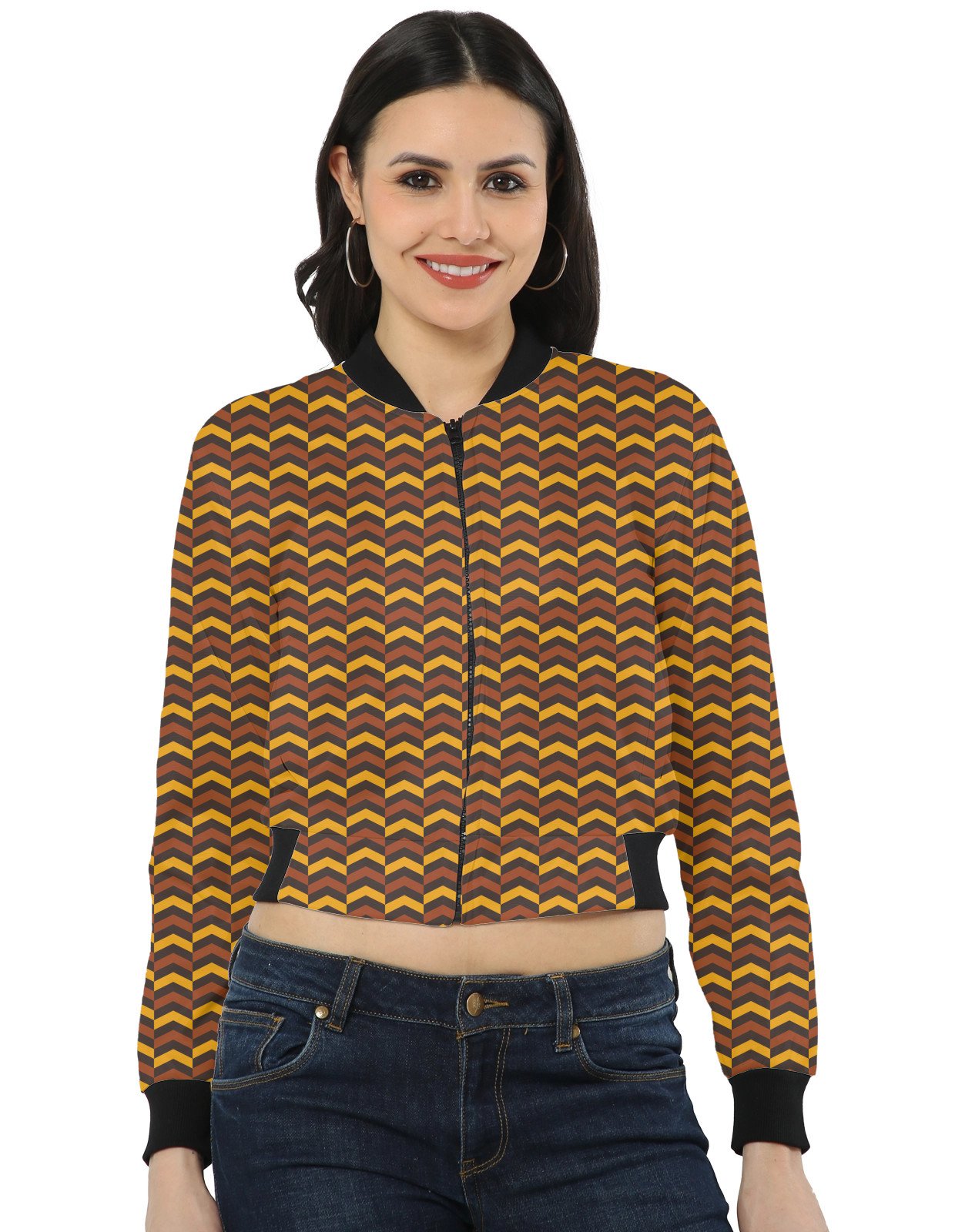 AmberFlame-8 HB5 Women Bomber Jacket - Image 1