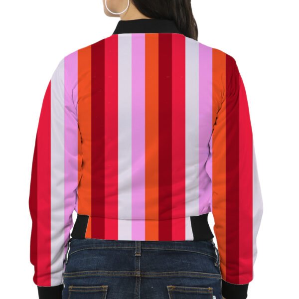 Bubblegum Heat LGHP Women Bomber Jacket - Image 2