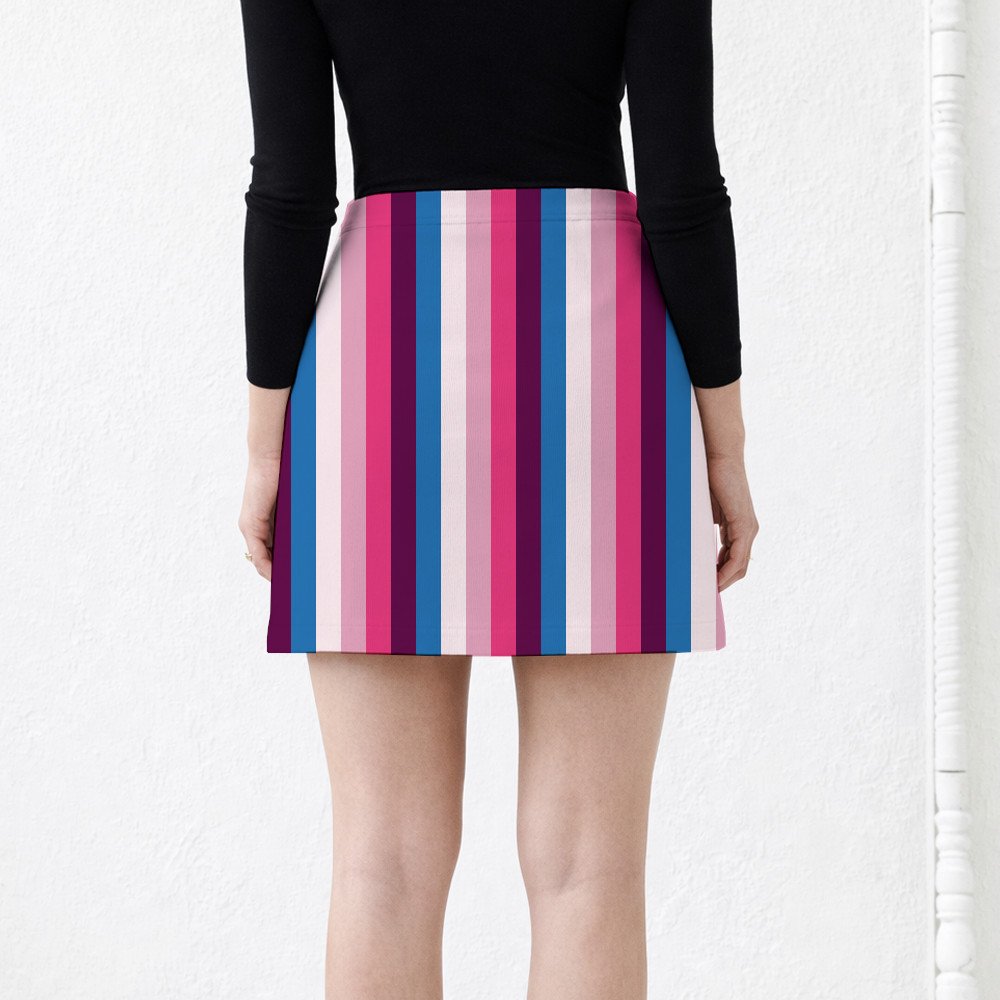 Deep Wine LGHP Mini Skirt - Image 3