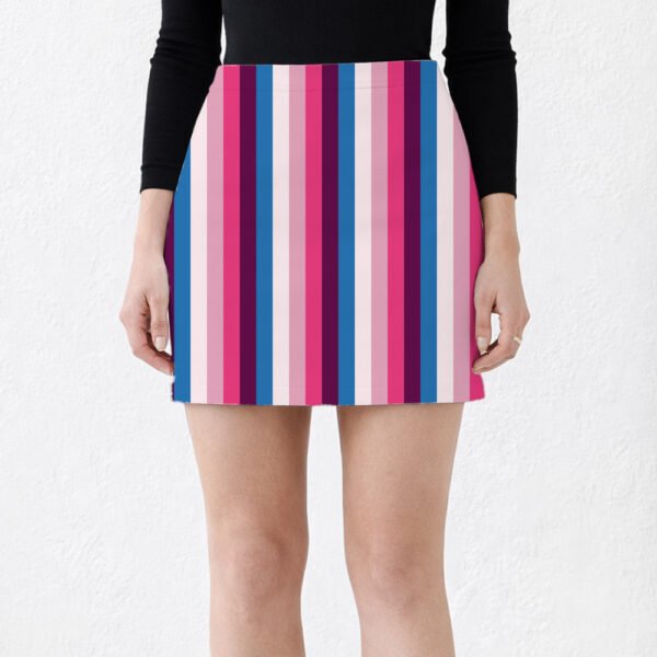Deep Wine LGHP Mini Skirt - Image 2