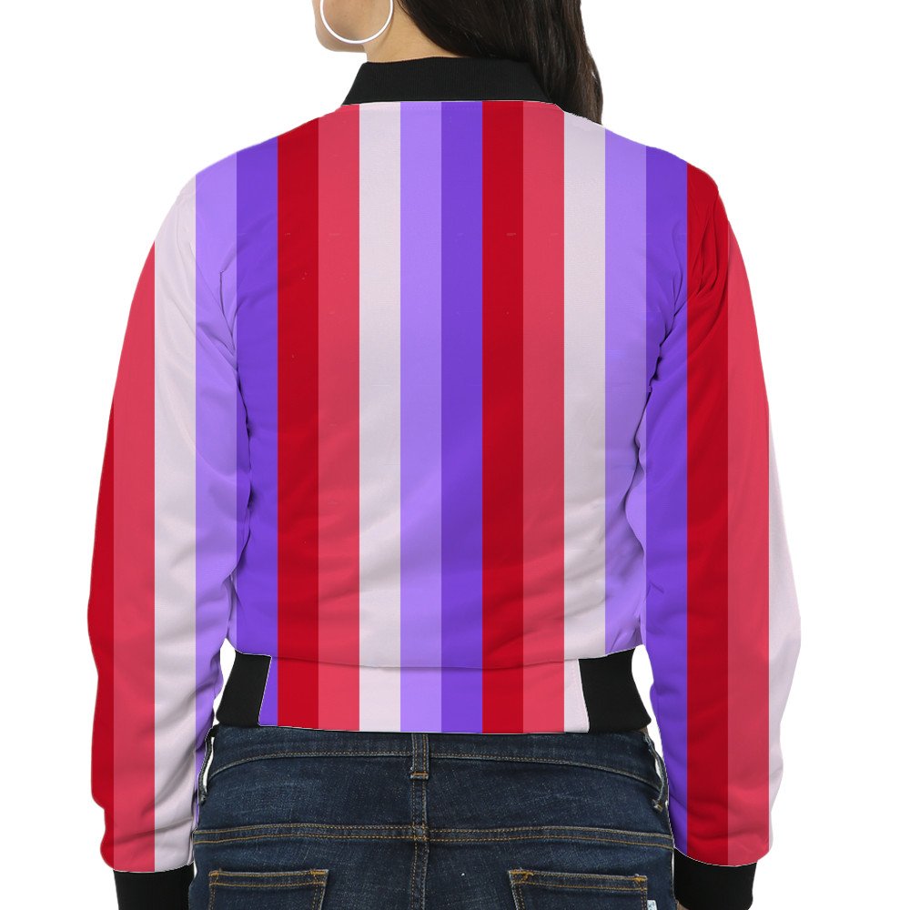Lavender Kiss LGHP Women Bomber Jacket - Image 2