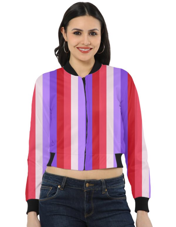 Lavender Kiss LGHP Women Bomber Jacket