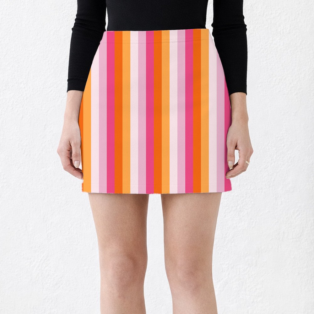 Peachy Sunset LGHP Mini Skirt - Image 2