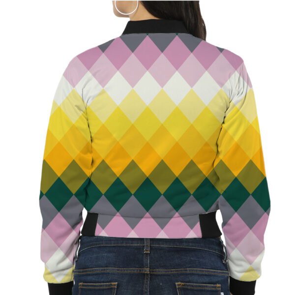 Emerald Bloom LGVGT Women Bomber Jacket - Image 2