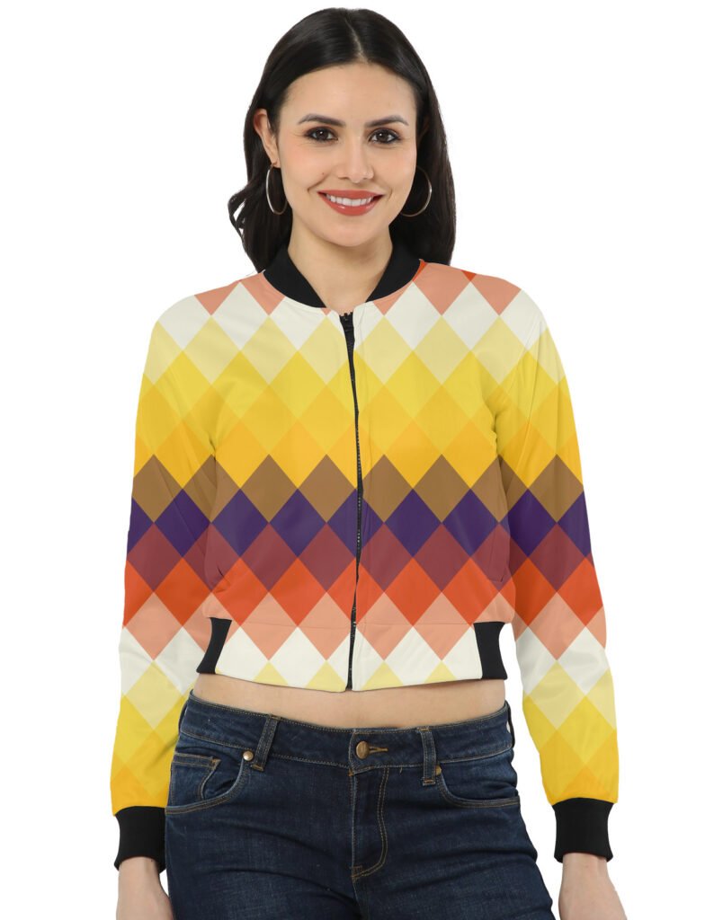 Fiery Orange LGVGT Women Bomber Jacket