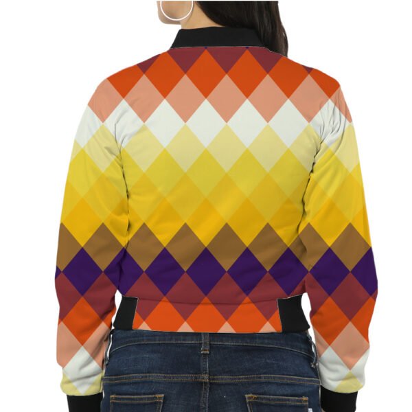 Fiery Orange LGVGT Women Bomber Jacket - Image 2