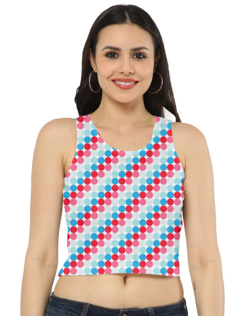 3D Glasses PC Women Crop Tank