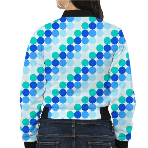 Blue Drift PC Women Bomber Jacket - Image 2