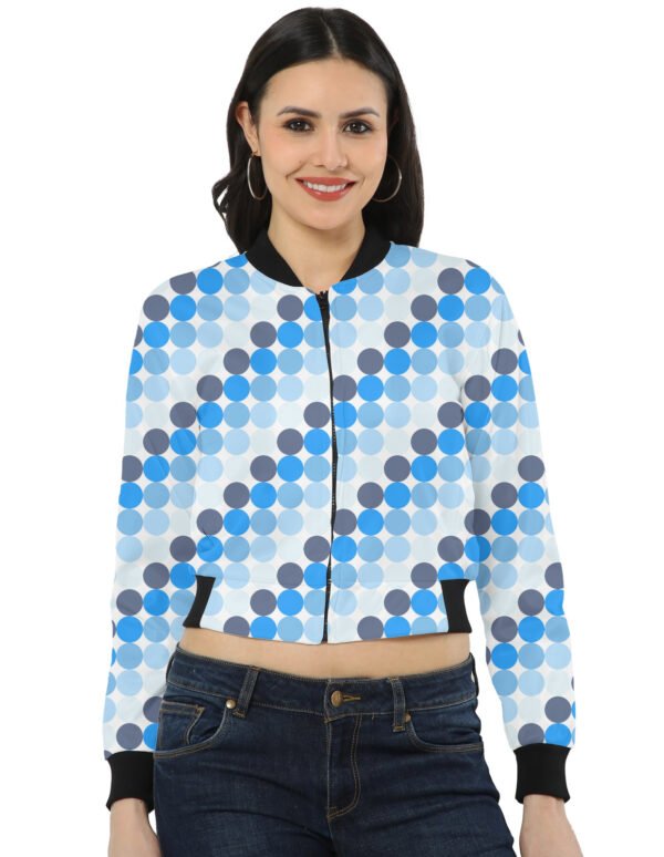 Blue Mist PC Women Bomber Jacket