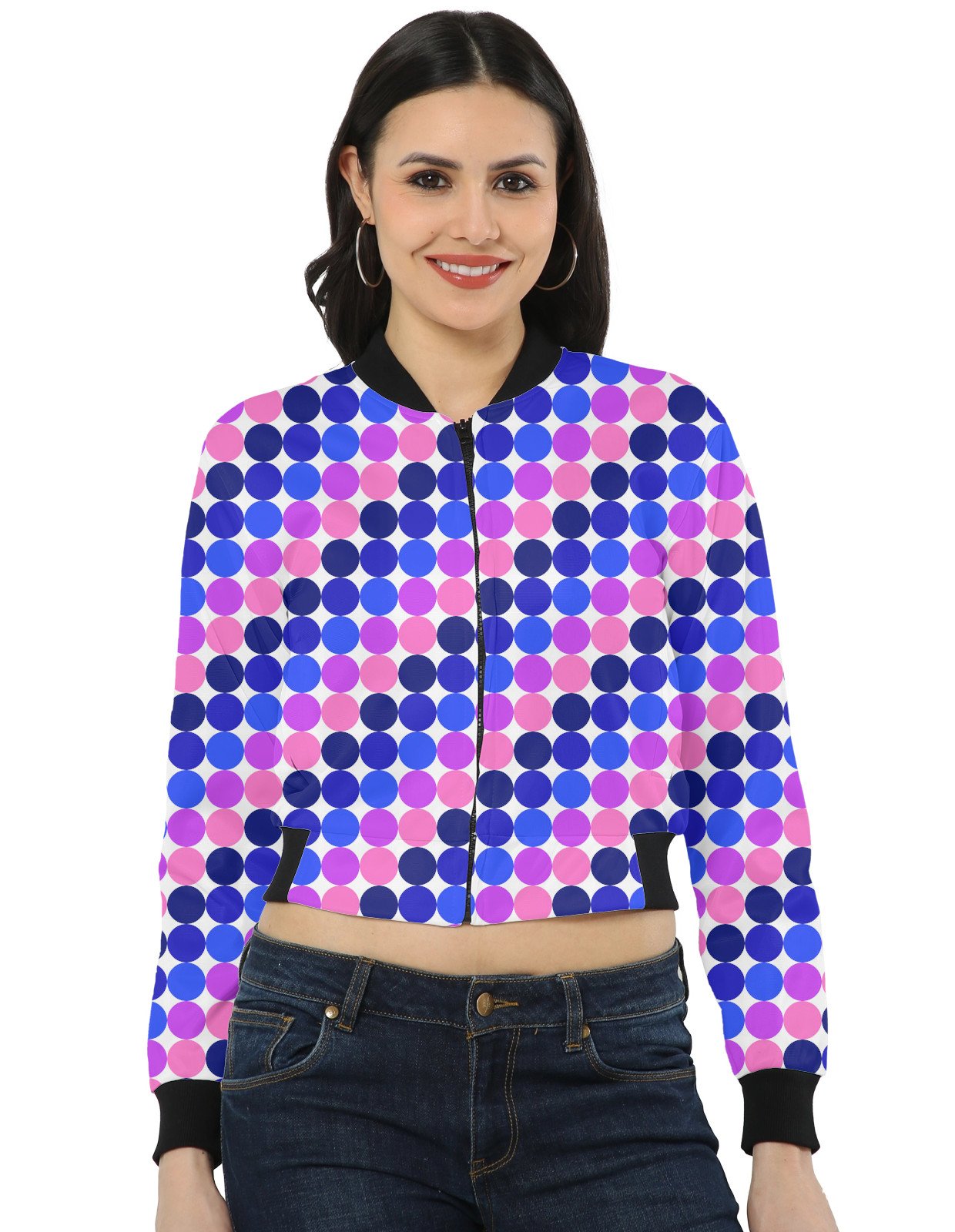 Cosmic Bloom PC Women Bomber Jacket - Image 1