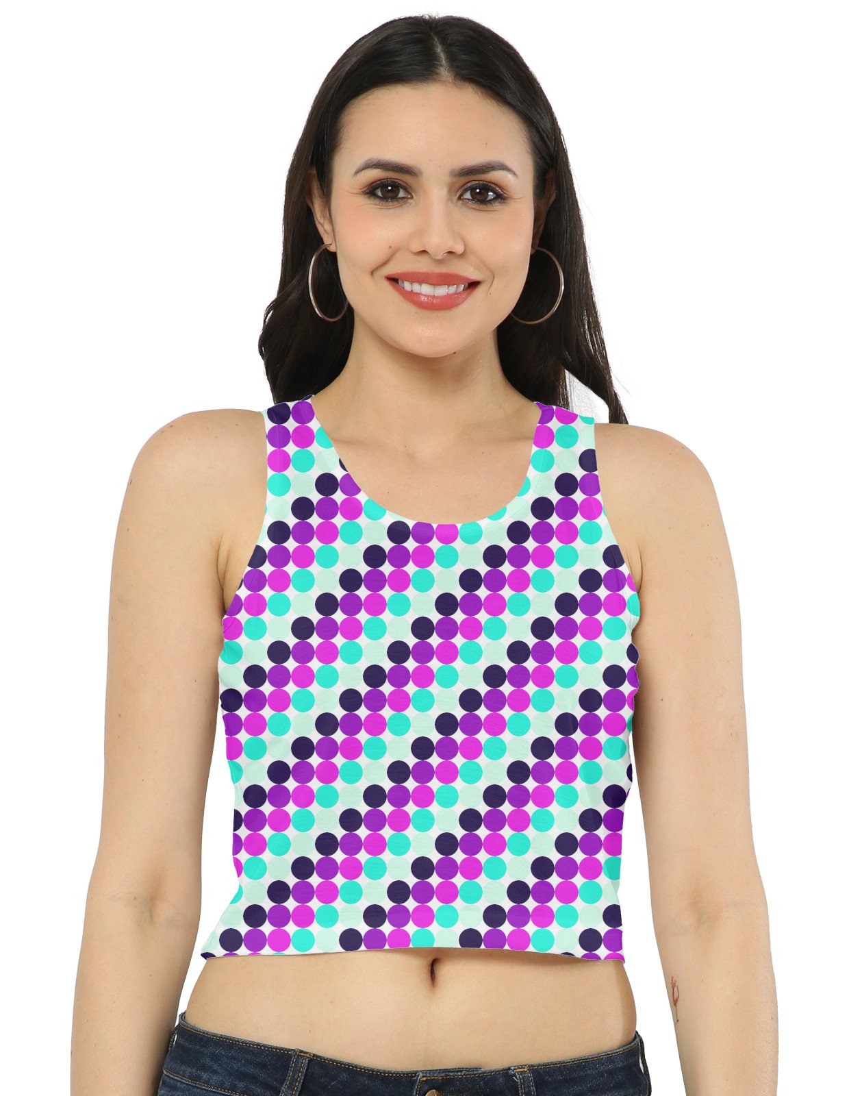 Cyberpunk City PC Women Crop Tank - Image 1