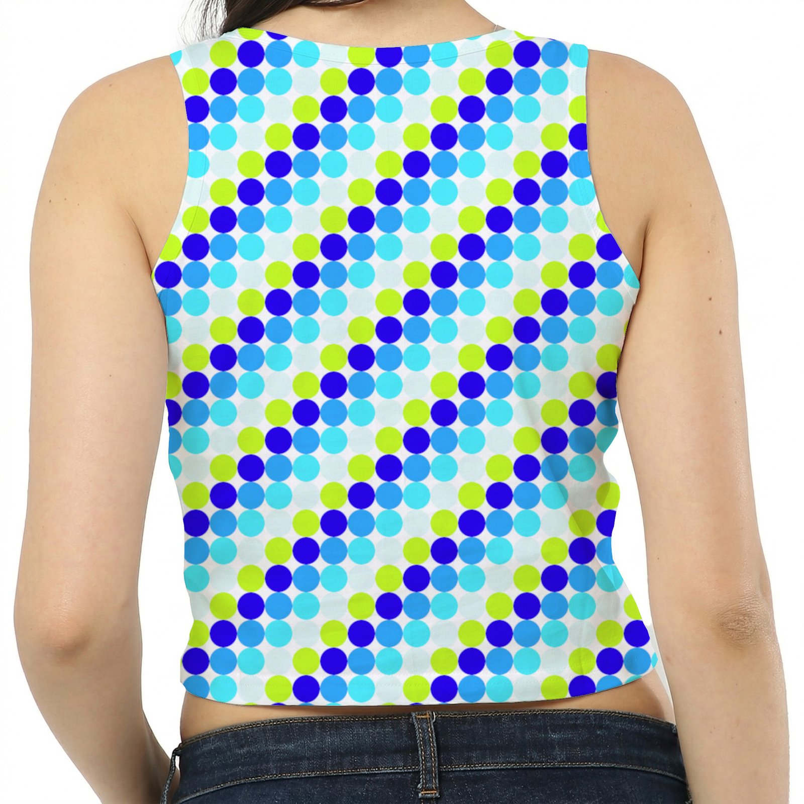 Electric Ocean PC Women Crop Tank - Image 2
