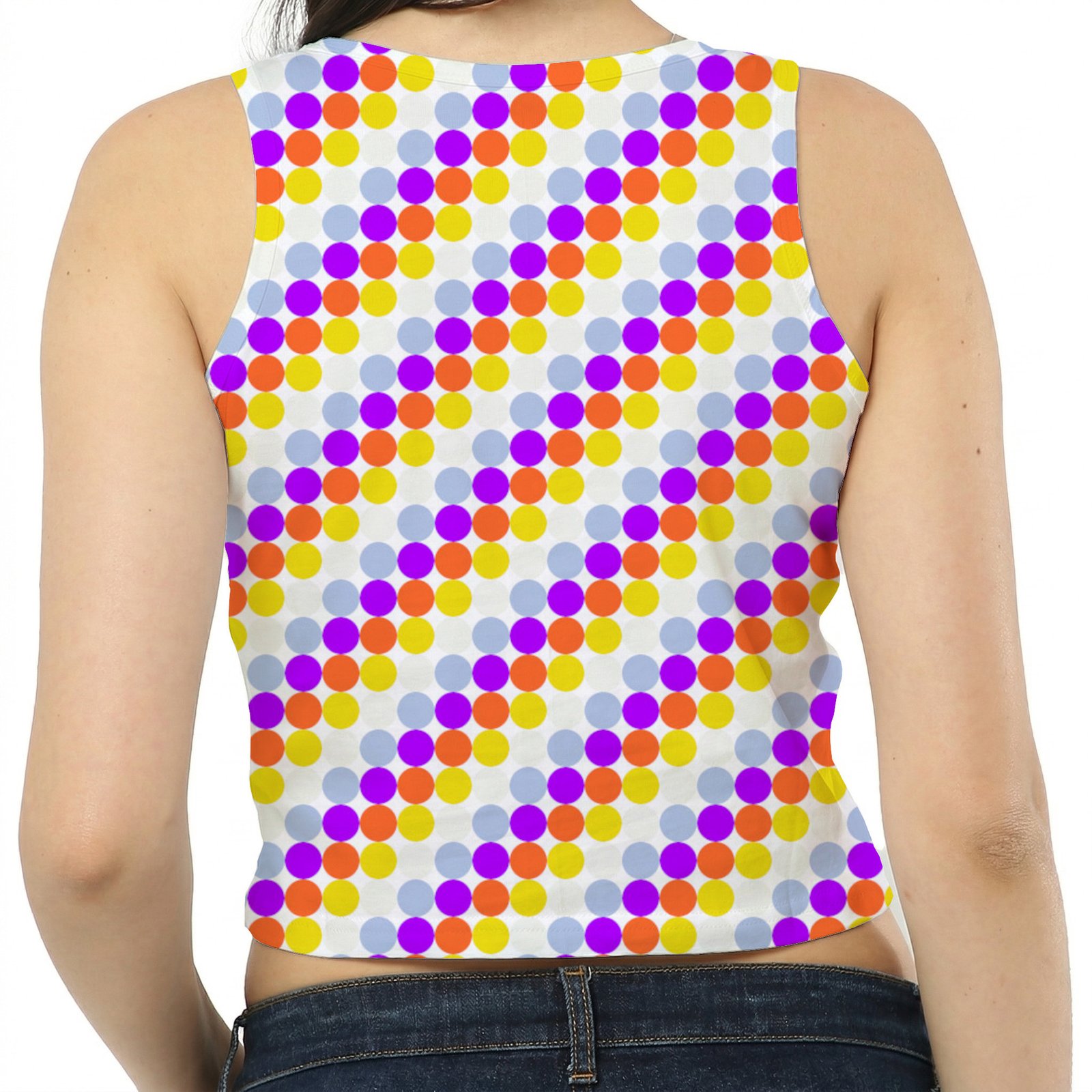 Electric Sherbet PC Women Crop Tank - Image 2