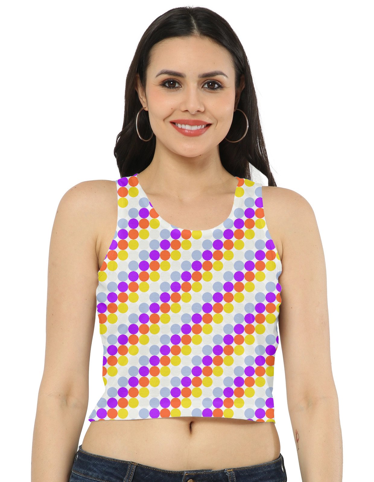 Electric Sherbet PC Women Crop Tank - Image 1