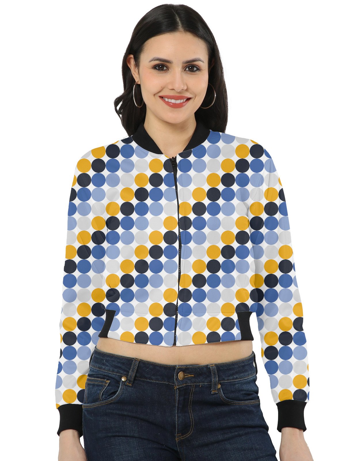 Midnight Signal PC Women Bomber Jacket - Image 1
