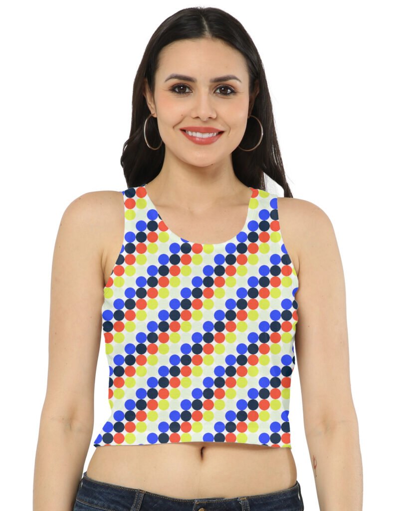 Racing Stripe PC Women Crop Tank