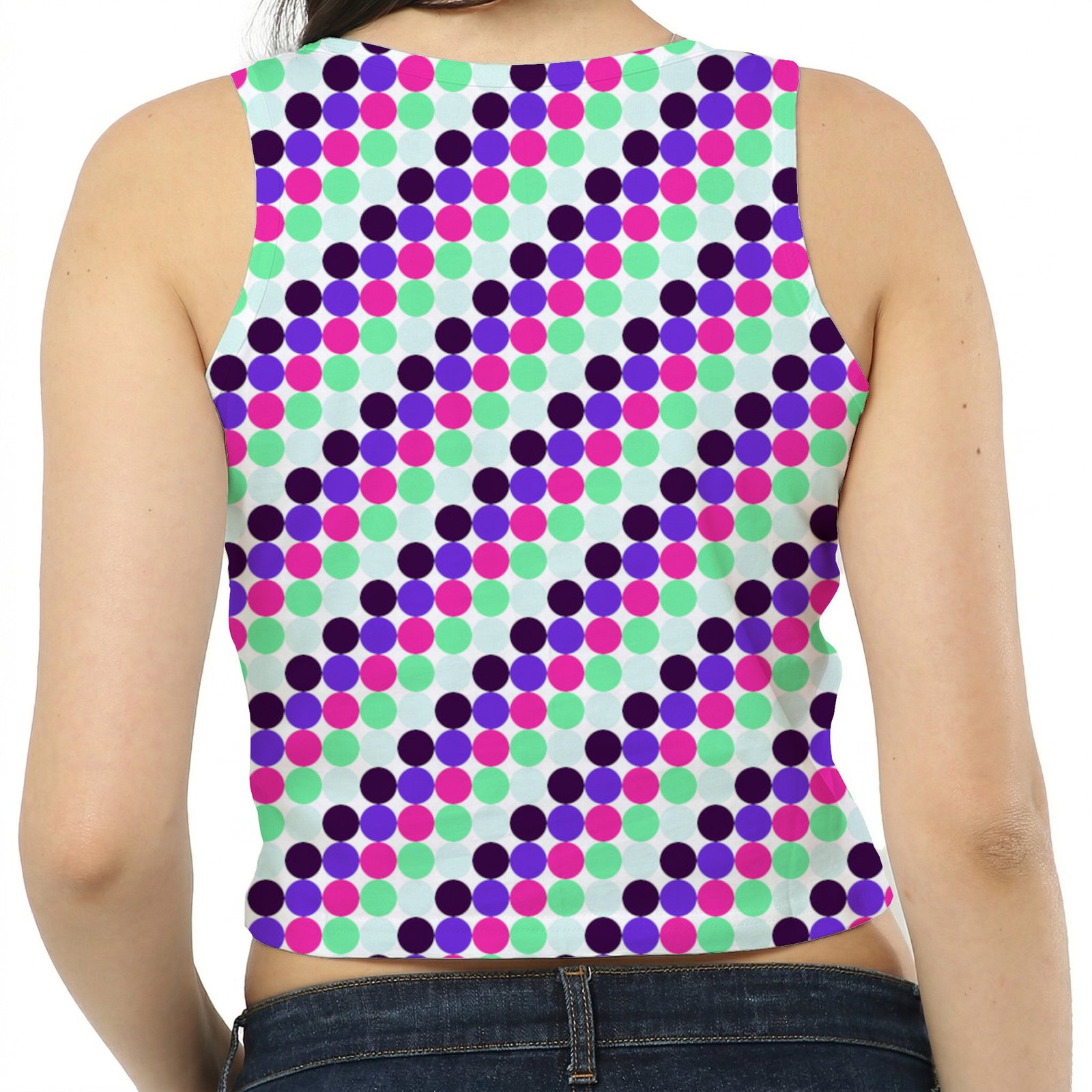 Retro Arcade PC Women Crop Tank - Image 2