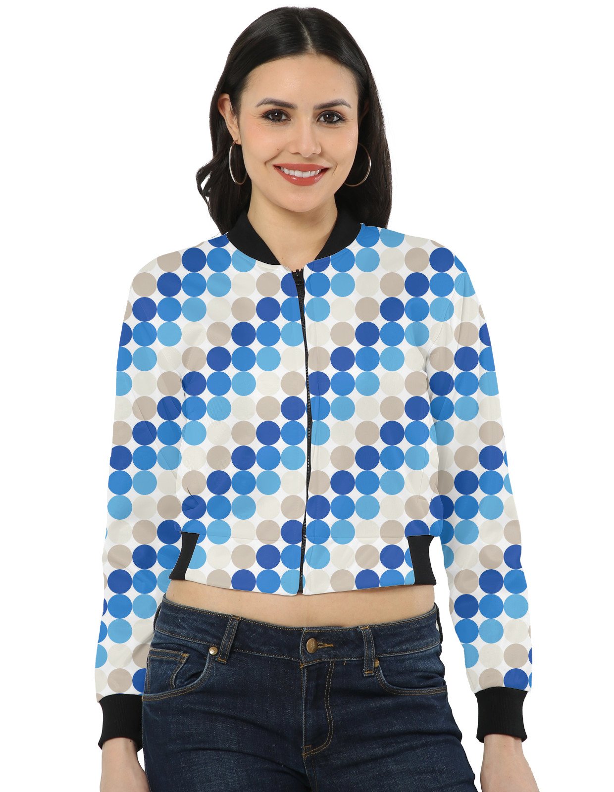 Seaside Sand PC Women Bomber Jacket - Image 1