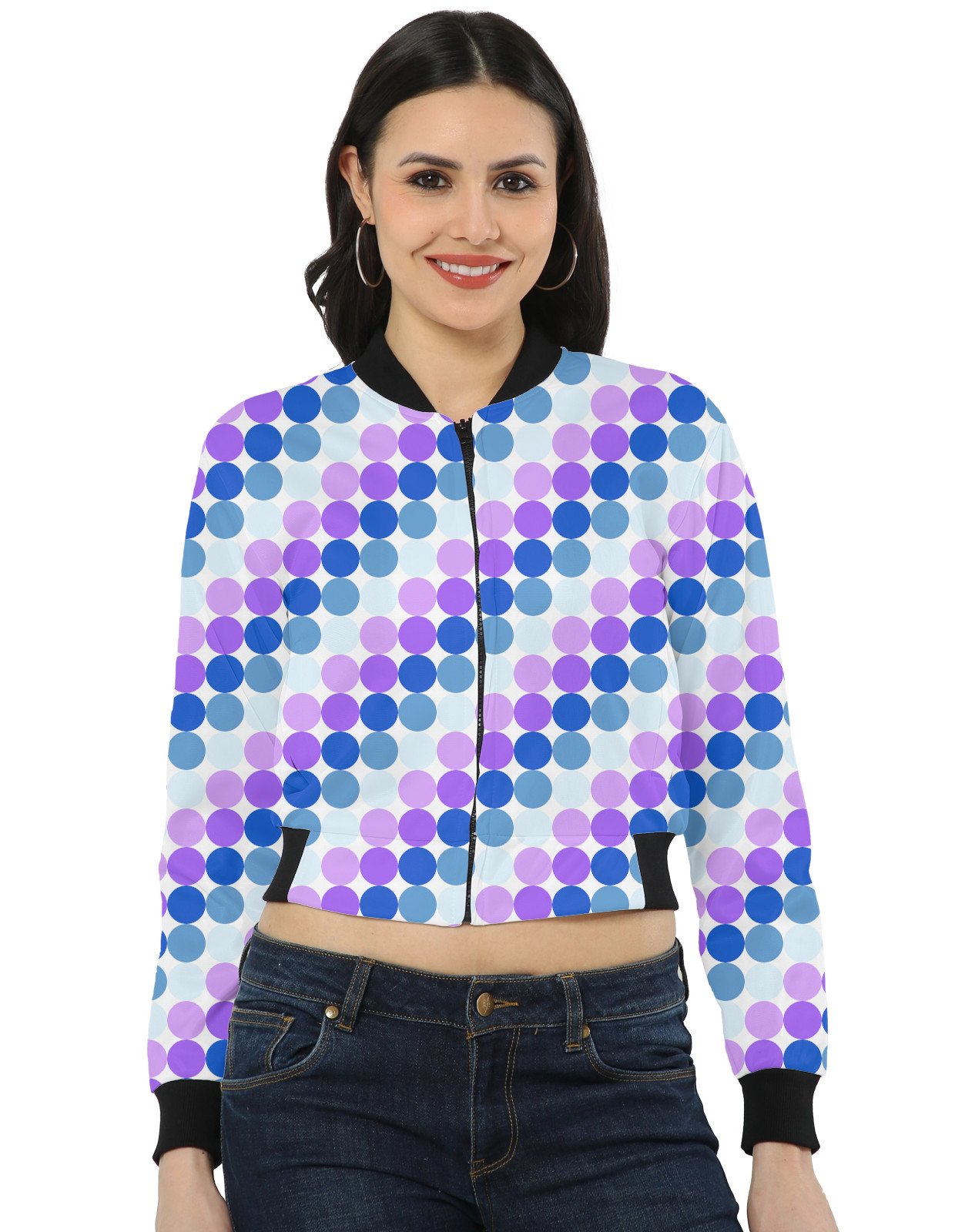 Violet Frost PC Women Bomber Jacket - Image 1