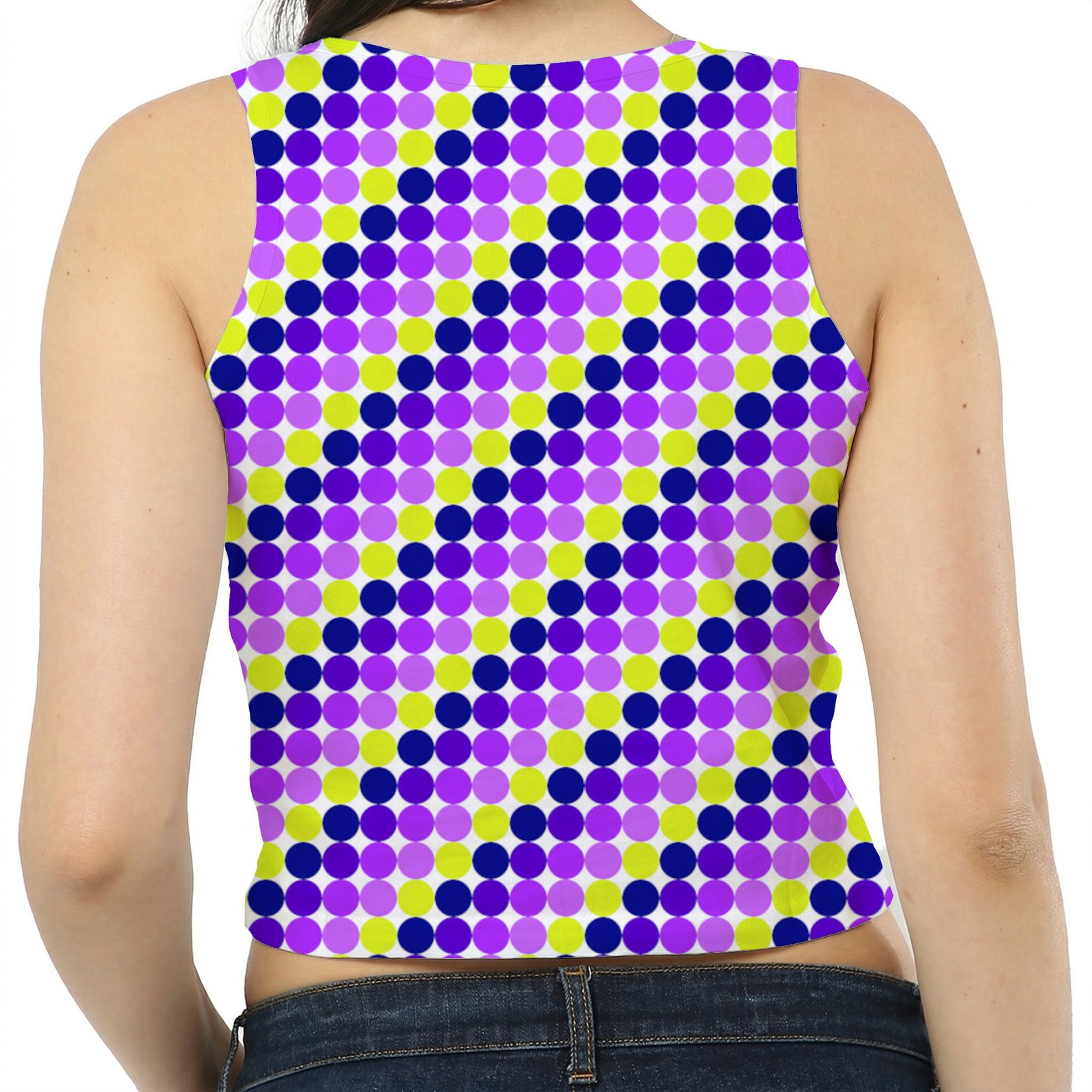 Violet Lightning PC Women Crop Tank - Image 2