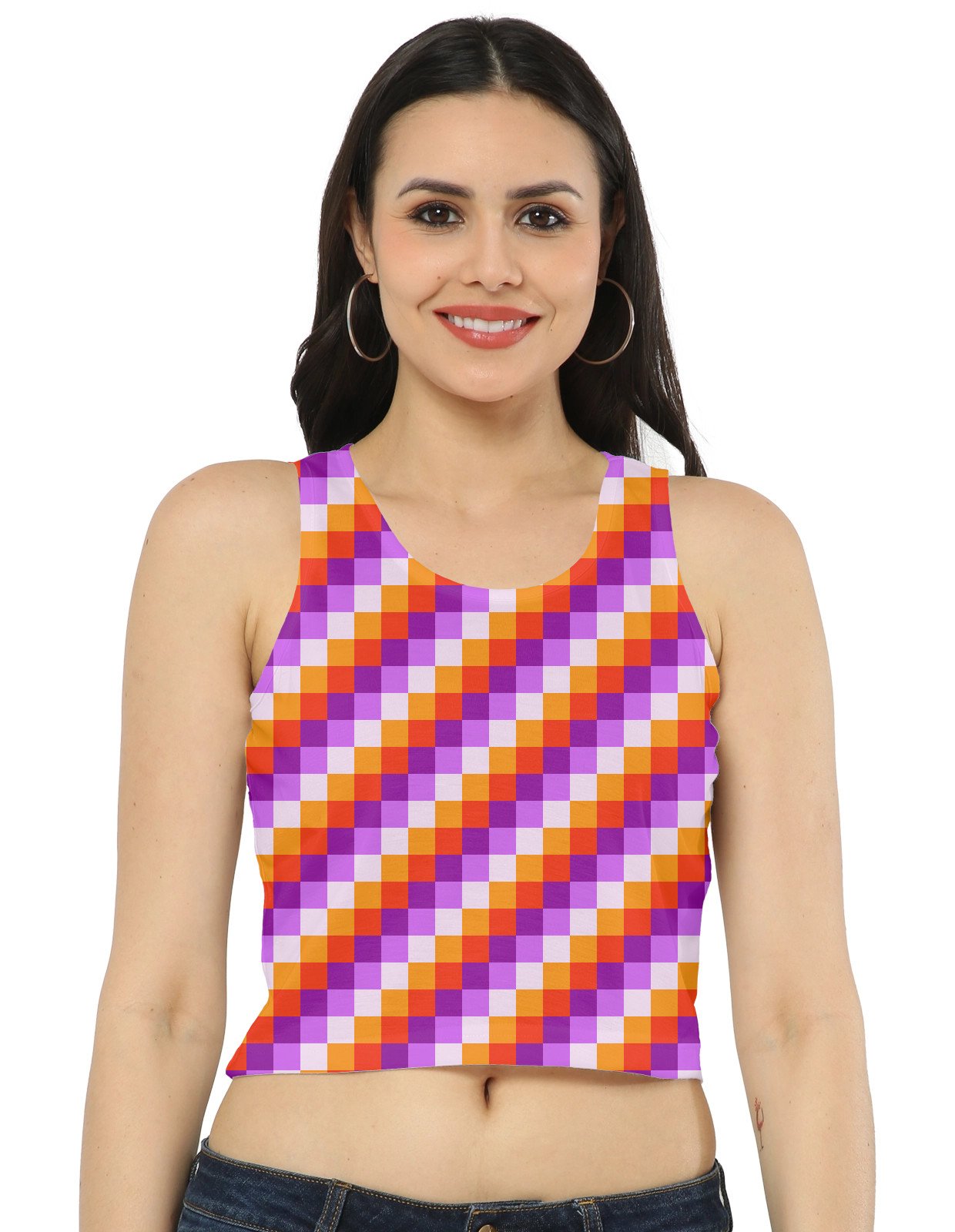 Sunset Disco PS Women Crop Tank - Image 1