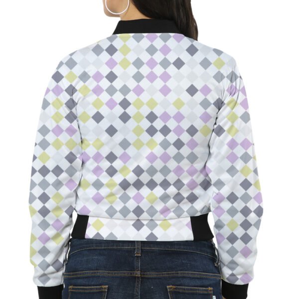 Lavender Mist PD Women Bomber Jacket - Image 2