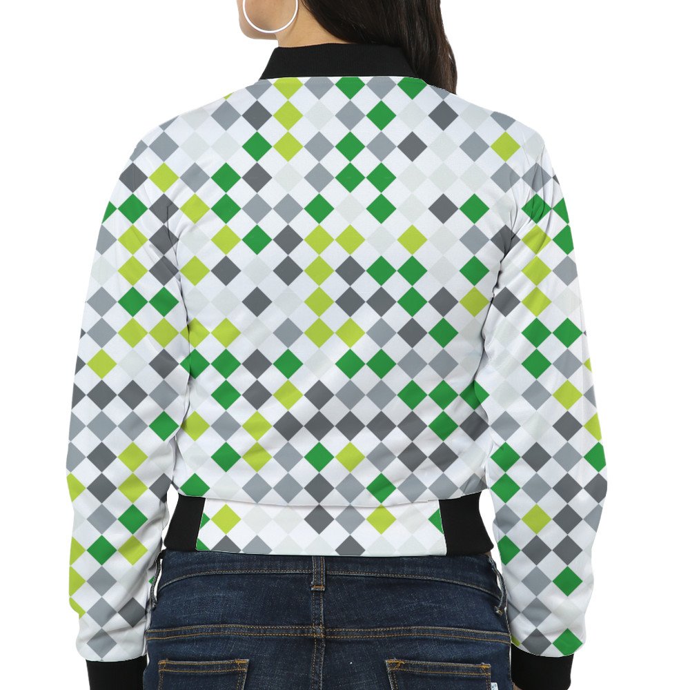 Lime Spark PD Women Bomber Jacket - Image 2