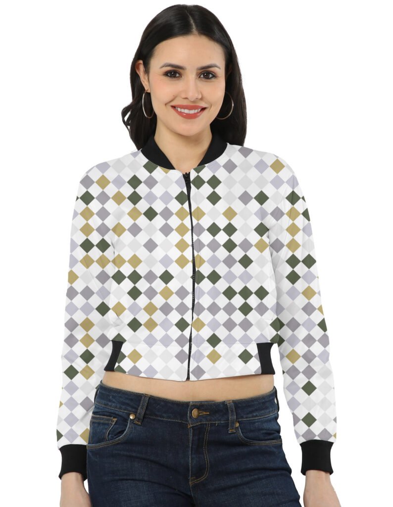 Moss Gray PD Women Bomber Jacket