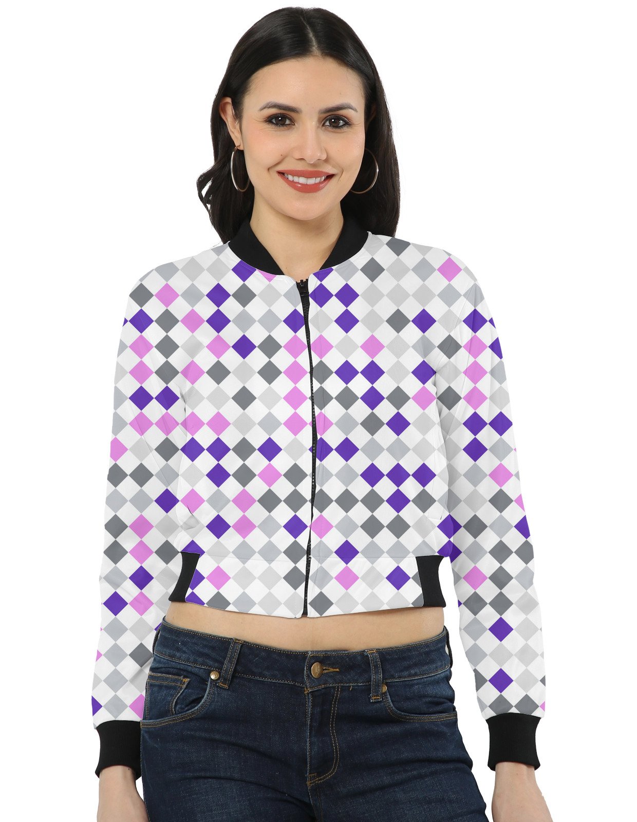 Neon Bloom PD Women Bomber Jacket - Image 1