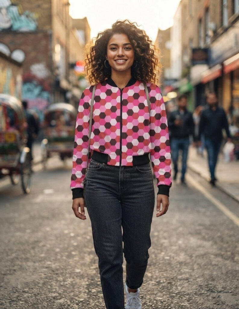 Women Bomber Jacket - Rose Affair SGH