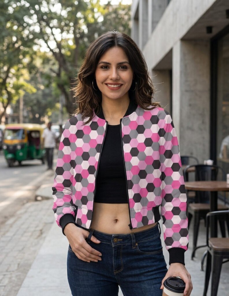 Women Bomber Jacket - Urban Rose SGH