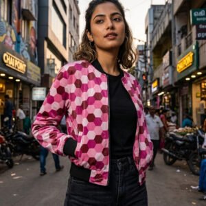 Women Bomber Jacket - Velvet Rose SGH