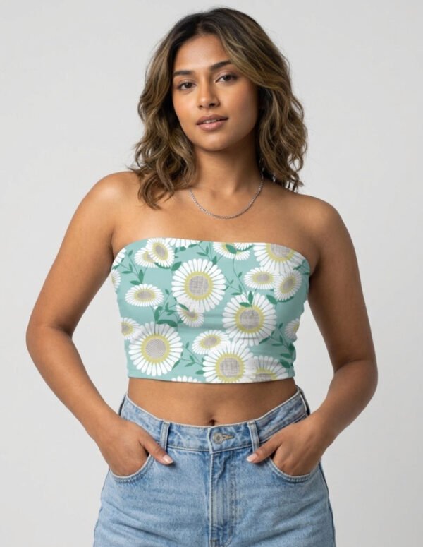 Tube top - Bright Colored Classical Floral pattern - Image 1