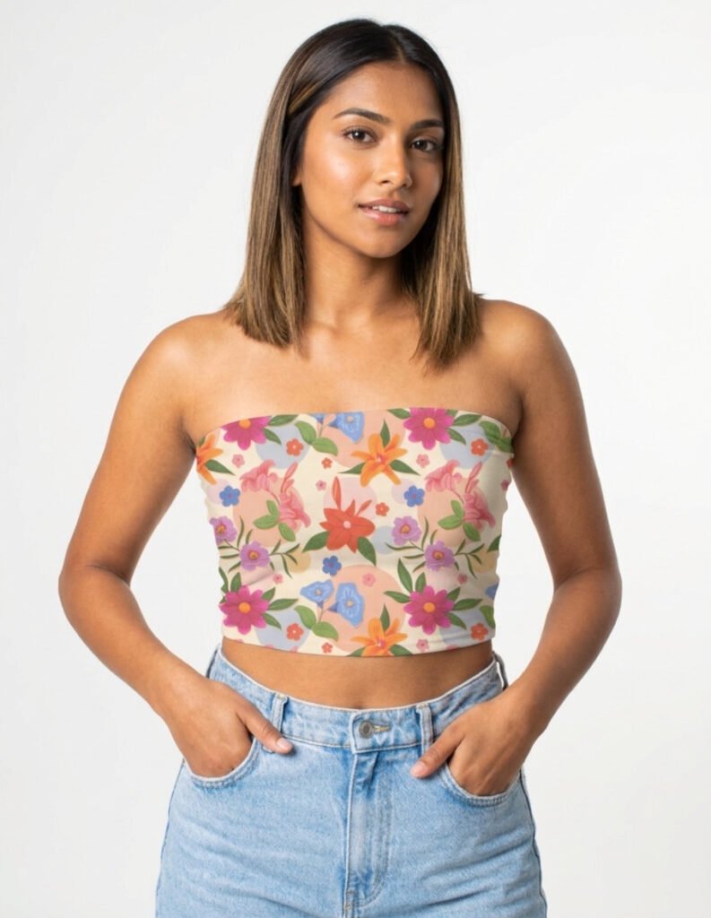 Tube top - Colorful Vibrant Flowers