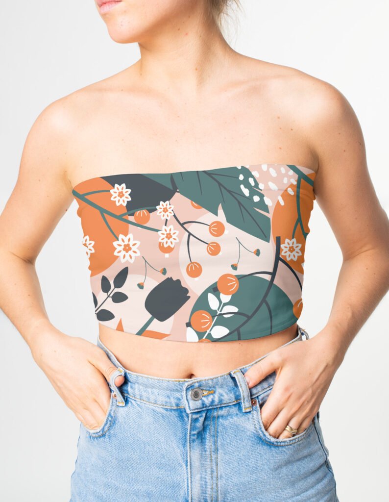 Tube top - Vibrant Colorful Spring Seamless Pattern