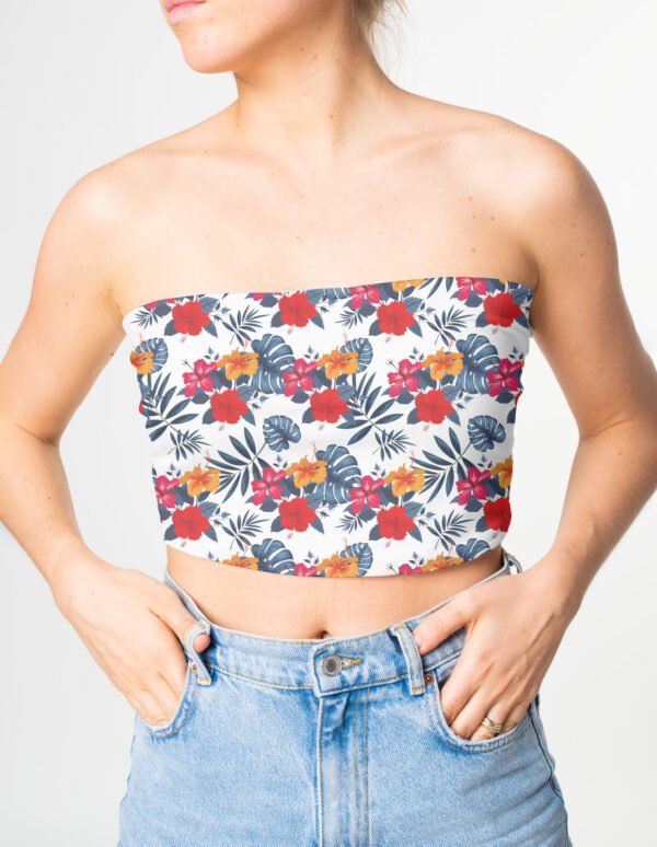 Tube top - Floral Colorful Classical Hibiscus - Image 2