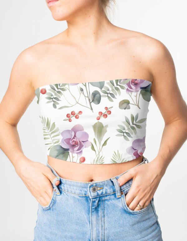 Tube top - Orchid Watercolor Drawing - Image 2